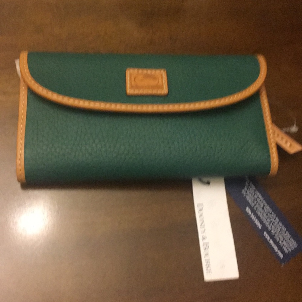 pebbled leather clutch